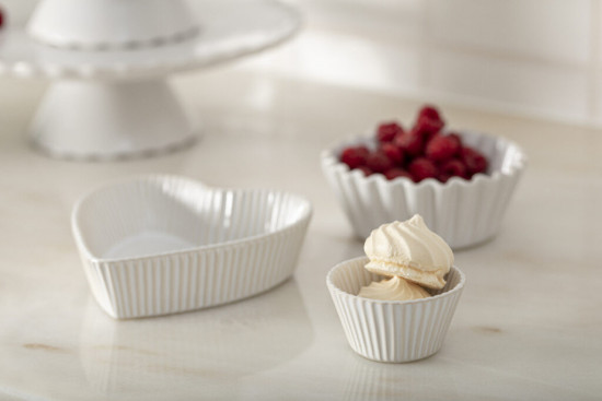 Pečící forma na muffin, BAKEWARE, keramická, průměr 13 cm, bílá-13090