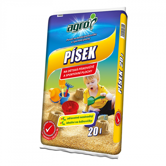 Písek na pískoviště a sportovní plochy, Agro, balení 20 l