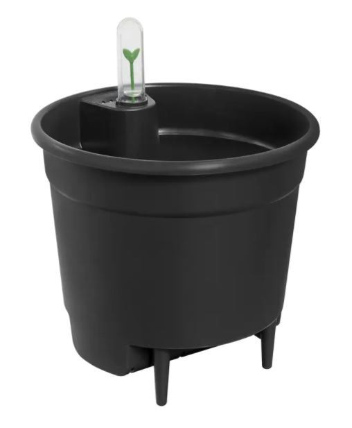 Plastová samozavlažovací vložka do květináče elho, průměr 33 cm, černá