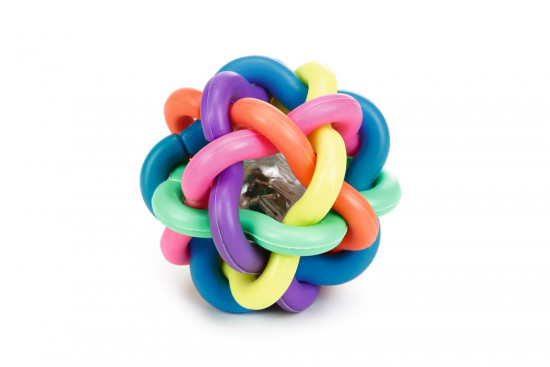 Plastová svítící hračka pro kočky, proplétaná koule, 6 cm-29460