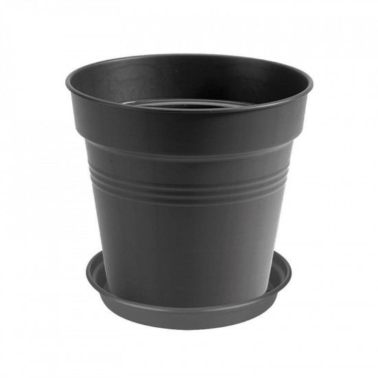 Plastový květináč elho GREEN BASICS, průměr 24 cm, černý-2749
