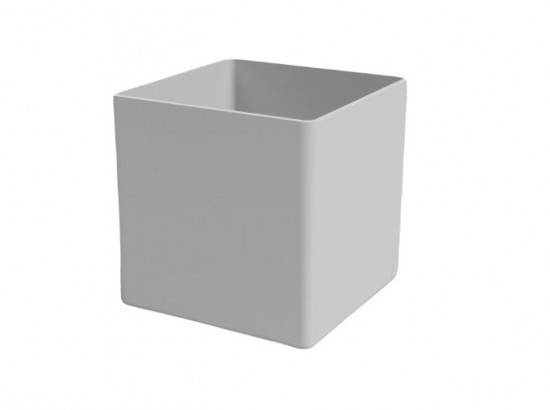 Plastový obal na květináč OSLO, rozměr 13.5 x 13.5 cm, světle šedý