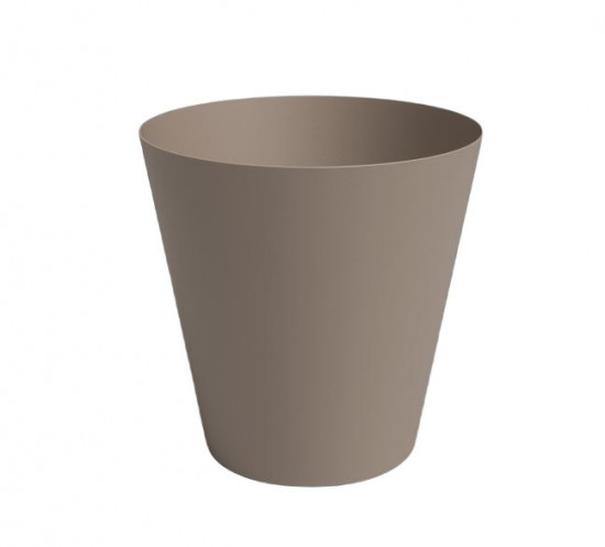Plastový obal na květináč PORTO, průměr 16.3 cm, taupe