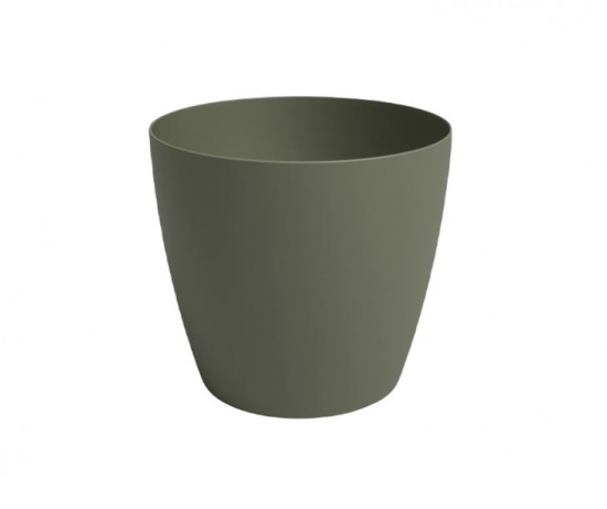 Plastový obal na květináč SAN REMO, průměr 12.7 cm, tmavě zelený