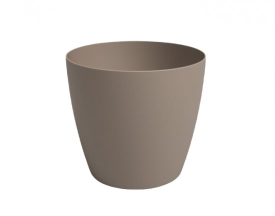 Plastový obal na květináč SAN REMO, průměr 6 cm, taupe