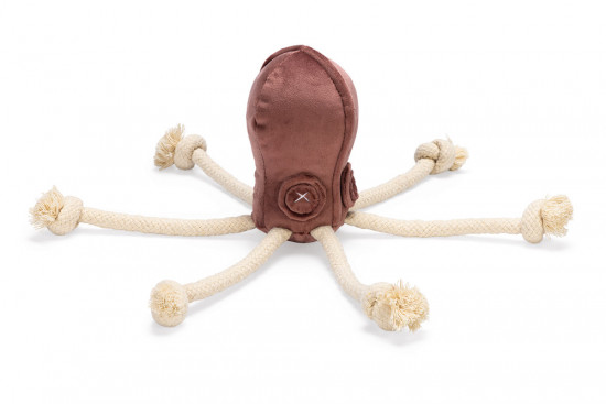 Plyšová hračka pro psy, chobotnice Aisha, růžová, 15 cm-28628