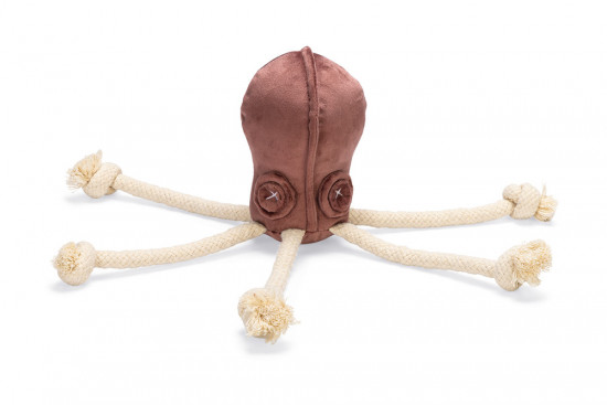 Plyšová hračka pro psy, chobotnice Aisha, růžová, 15 cm-28629