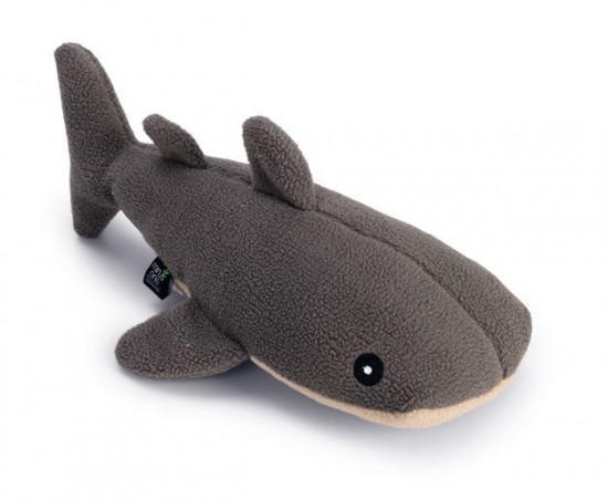 Plyšová hračka pro psy, velryba MINUS ONE, šedá, 33 cm