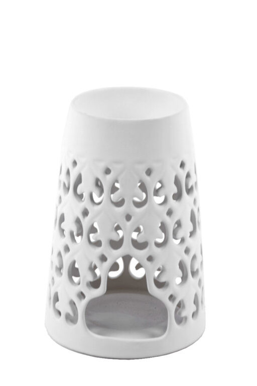 Porcelánová aromalampa Sen, rozměr 10 x 15 cm, bílá