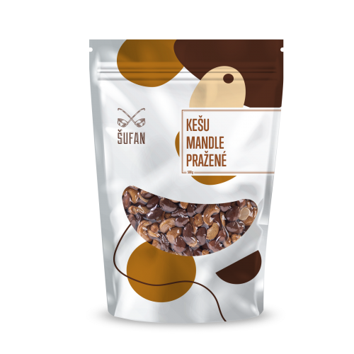 Pražené ořechy, Šufan Kešu a mandle, sáček, 200 g