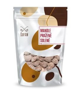 Pražené ořechy, Šufan Mandle solené, sáček, 200 g