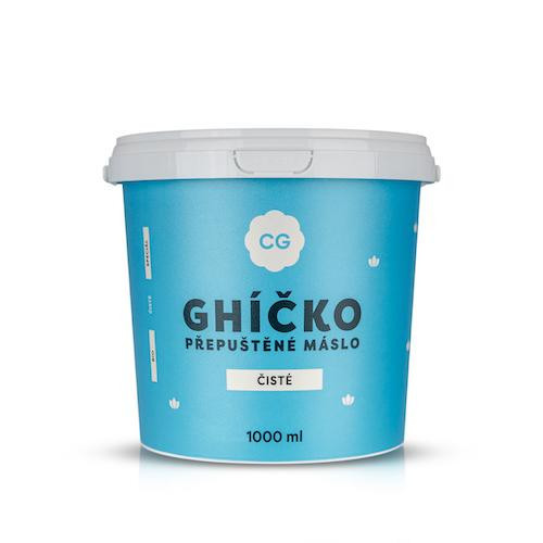 Přepuštěné máslo, České ghíčko GHÍ čisté, dóza plast, 900 ml