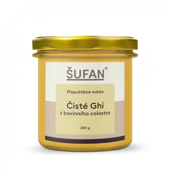Přepuštěné máslo Ghí, Šufan, dóza sklo, 280 g