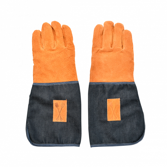 Prodloužené zahradní rukavice Esschert Design DENIM, pánské, velikost UNI, tmavě modré-12648