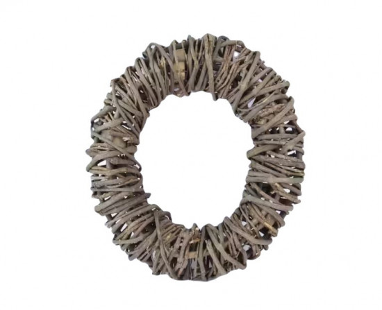Proplétaný korpus na věnec, proutěný, průměr 40 cm, hnědý