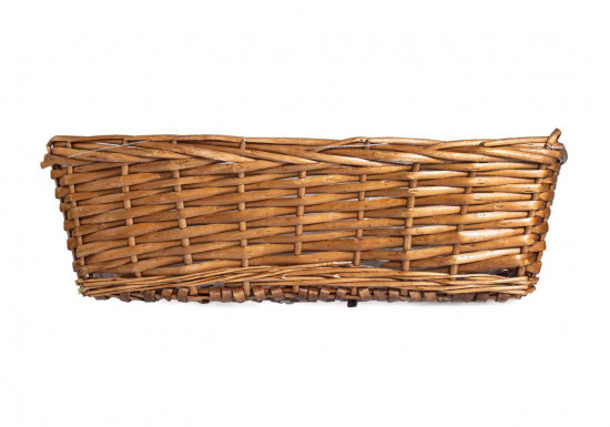 Proutěný obal na květináč, rozměr 42 x 18 x 13 cm, hnědý