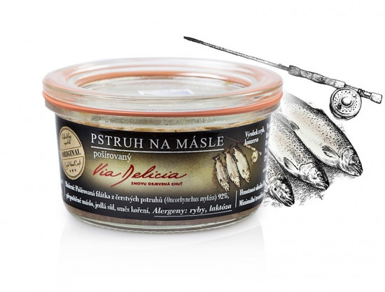 Pstruh na másle, pošírovaný, Via Delicia, bez lepku, 130 g