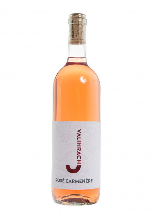 Růžové polosuché víno, Vinařství Josef Valihrach Rosé Carmenére 2019 zemské, 12,5% obj., 0.75 l