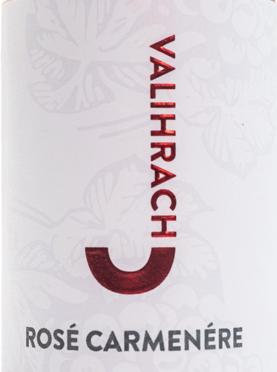Růžové polosuché víno, Vinařství Josef Valihrach Rosé Carmenére 2019 zemské, 12,5% obj., 0.75 l-8196