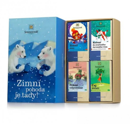 Sada BIO čajů, Sonnentor Zimní pohoda, dárková kazeta, 4 ks