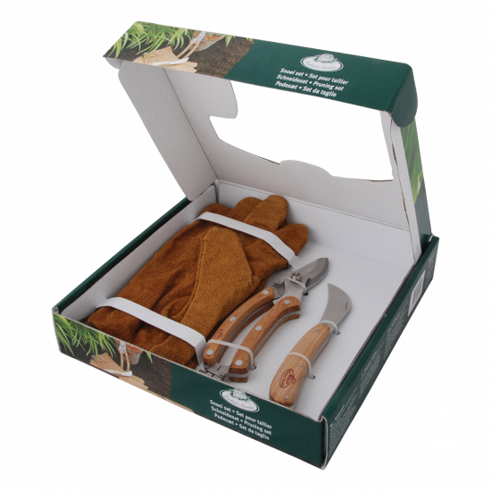 Sada nářadí pro roubování + rukavice, Esschert Design, 3 ks-12765