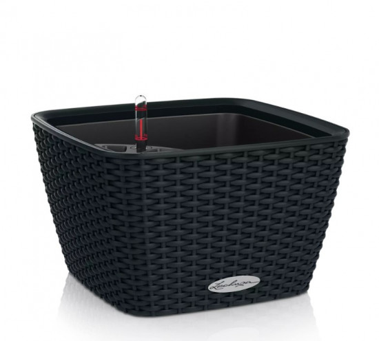 Samozavlažovací květináč Lechuza BACINO Cottage 30, komplet set, černý