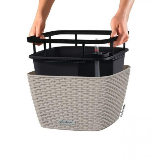 Samozavlažovací květináč Lechuza BACINO Cottage 30, komplet set, pískový-24762