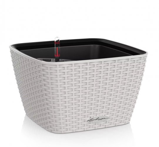 Samozavlažovací květináč Lechuza BACINO Cottage 30, komplet set, světle šedý