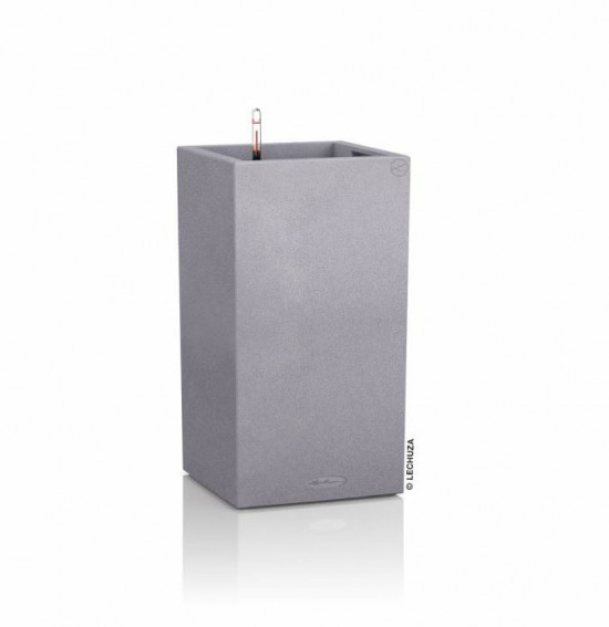 Samozavlažovací květináč Lechuza CANTO STONE TOWER 40, komplet set, šedý