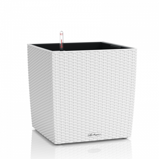 Samozavlažovací květináč Lechuza CUBE Cottage 30, komplet set, bílý