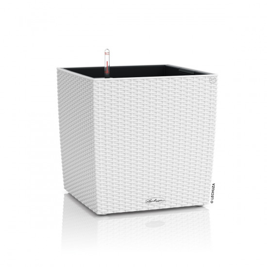 Samozavlažovací květináč Lechuza CUBE Cottage 40, komplet set, bílý