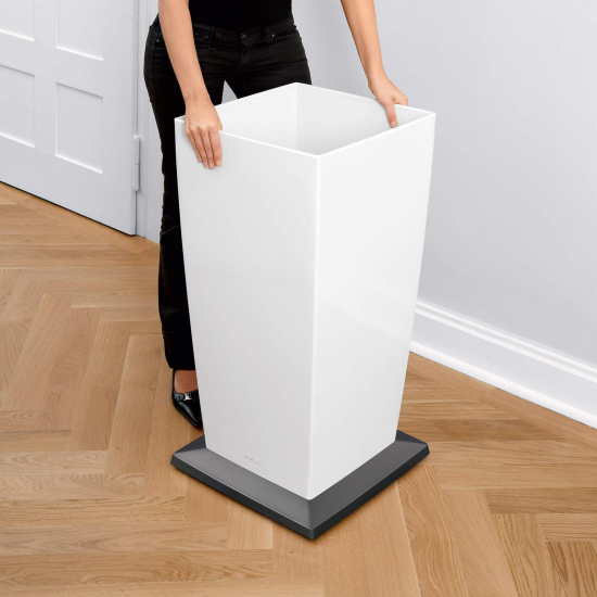 Samozavlažovací květináč Lechuza CUBICO 30, komplet set, bílý-2875