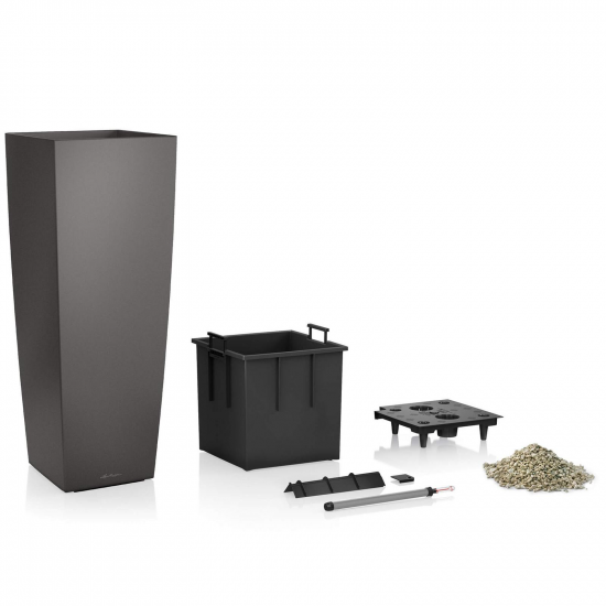 Samozavlažovací květináč Lechuza CUBICO ALTO 40, komplet set, taupe-2856