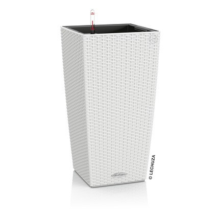 Samozavlažovací květináč Lechuza CUBICO Cottage 30, komplet set, bílý