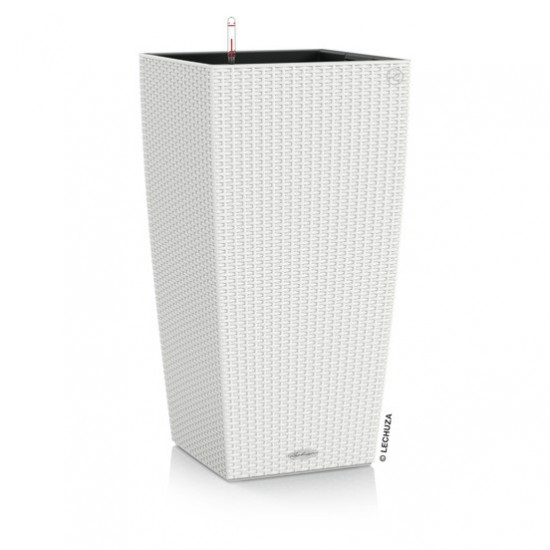 Samozavlažovací květináč Lechuza CUBICO Cottage 40, komplet set, bílý