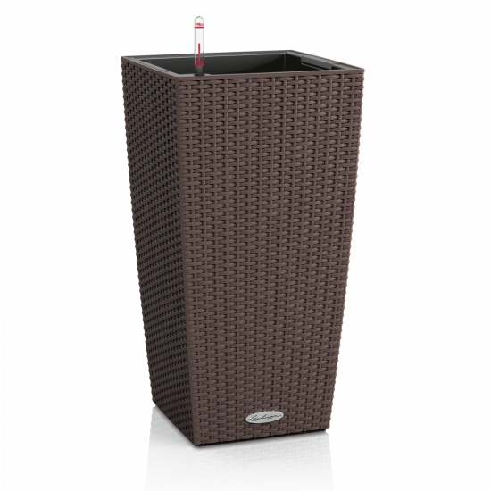 Samozavlažovací květináč Lechuza CUBICO Cottage 40, komplet set, moka