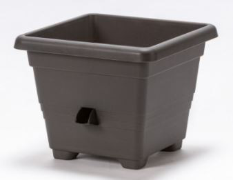 Samozavlažovací květináč Plastia BERGAMOT 35, antracitový