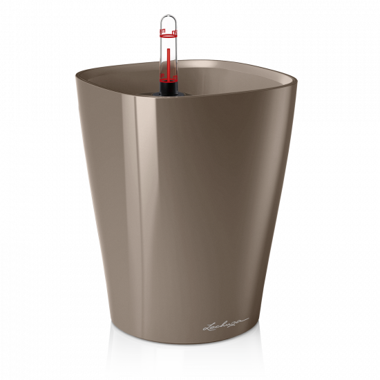Samozavlažovací stolní květináč Lechuza DELTINI 14, komplet set, taupe