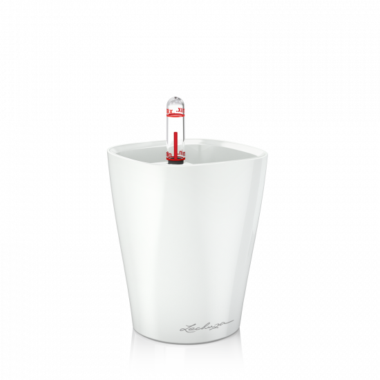 Samozavlažovací stolní květináč Lechuza MINI DELTINI 10, komplet set, bílý