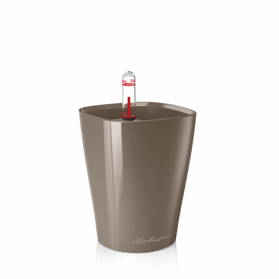 Samozavlažovací stolní květináč Lechuza MINI DELTINI 10, komplet set, taupe