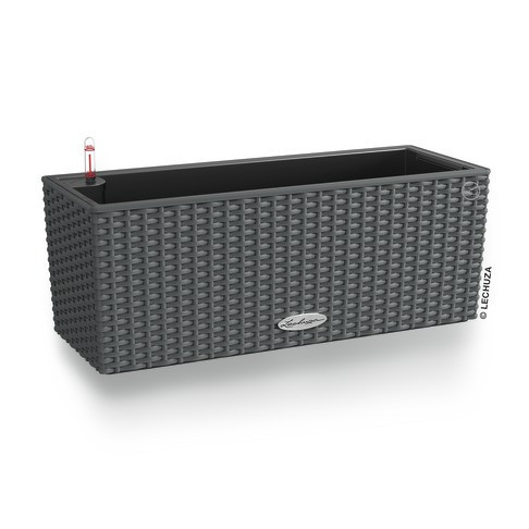 Samozavlažovací truhlík Lechuza BALCONERA Cottage 50 - komplet set, šedý