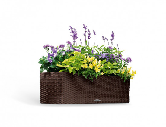 Samozavlažovací truhlík Lechuza BALCONERA Cottage 80 - komplet set, moka-1301