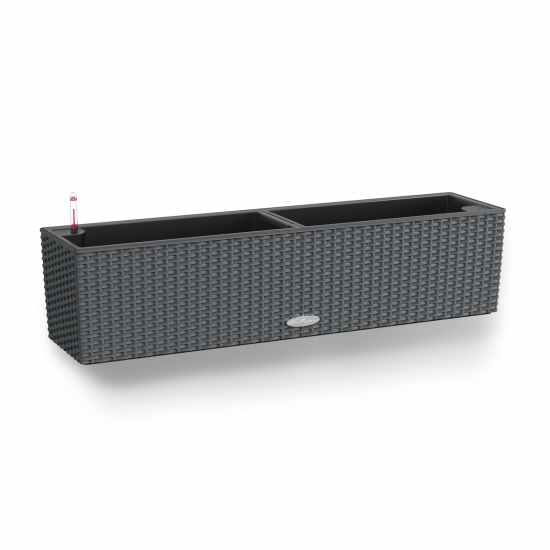 Samozavlažovací truhlík Lechuza BALCONERA Cottage 80 - komplet set, šedý