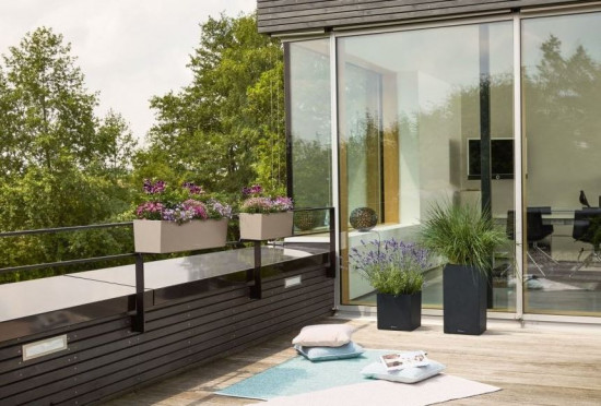 Samozavlažovací truhlík Lechuza BALCONERA Stone 50, komplet set, pískový-25168