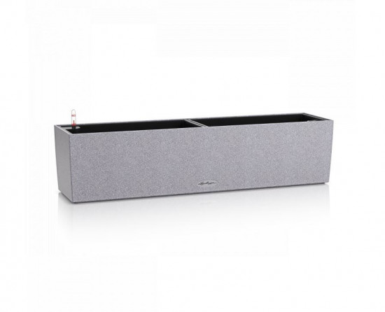 Samozavlažovací truhlík Lechuza BALCONERA Stone 80, komplet set, šedý