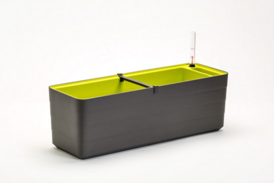 Samozavlažovací truhlík Plastia BERBERIS 60 - komplet set, antracitovo-zelený