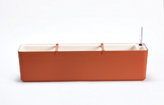 Samozavlažovací truhlík Plastia BERBERIS 80 - komplet set, terakota-béžový