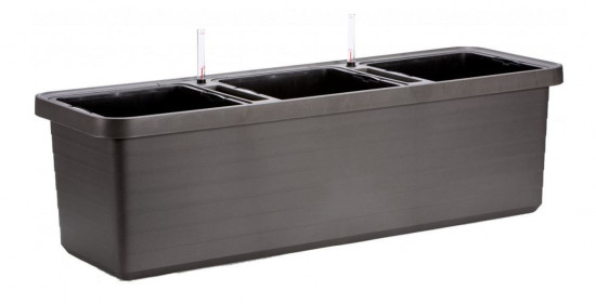 Samozavlažovací truhlík Plastia BERBERIS TRIO 117 - komplet set, antracitový