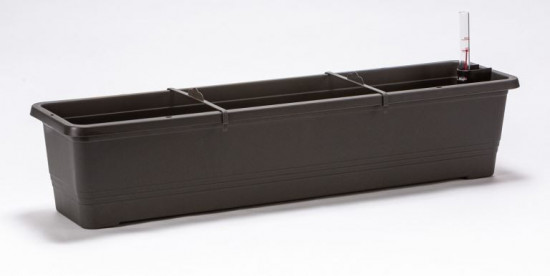 Samozavlažovací truhlík Plastia BERGAMOT 80 - komplet set, čokoládový