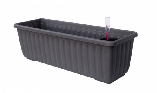 Samozavlažovací truhlík Plastia SIESTA LUX 60 - komplet set, antracitový